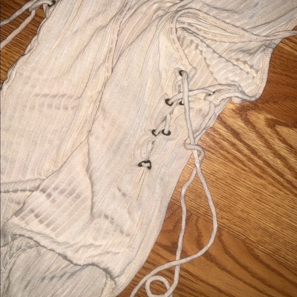 Lace Up Side Ribbed Bodysuit - Picture 8 of 9